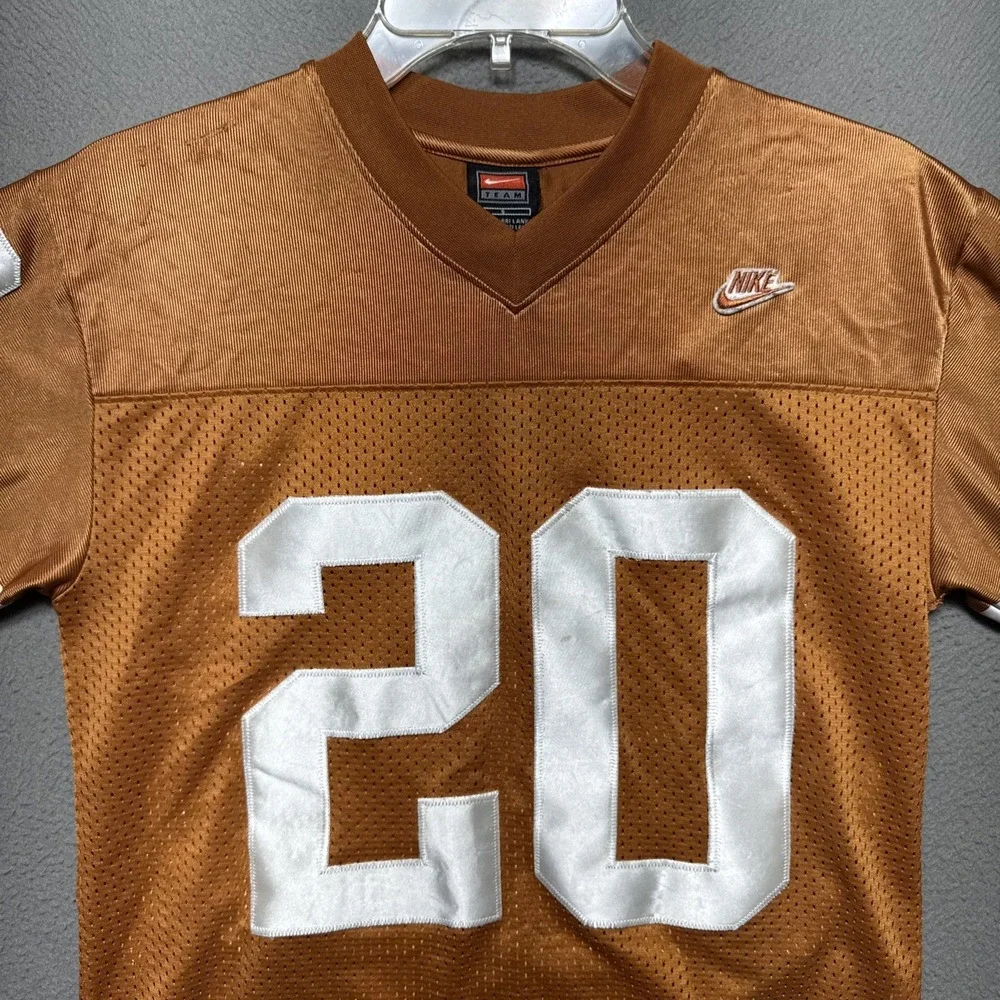 VTG Texas Longhorns Nike Earl Campbell Jersey Youth Size Small Grunge Distressed
